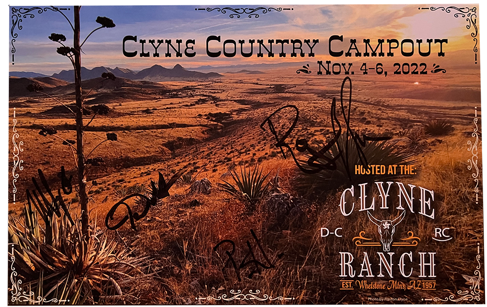 Clyne Country Campout Poster Autographed by RCPM Peacetime Goods