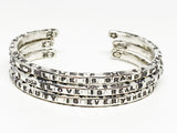 Triple RCPM Silver Bracelet