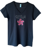 Bling Glyph Ladies V-neck