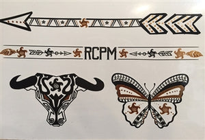 Circus Mexicus Temporary Tattoos with Gold Foil