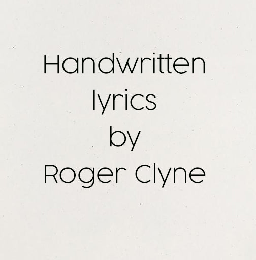 Handwritten Lyrics by Roger Clyne