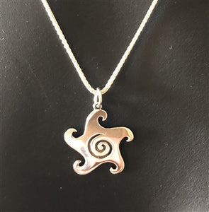Lightweight Silver Glyph Necklace on Chain