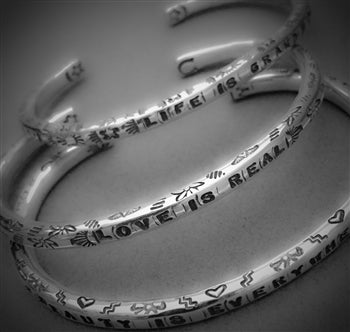 Triple RCPM Silver Bracelet