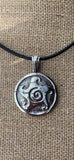 Silver Glyph Pendant on Leather Cord